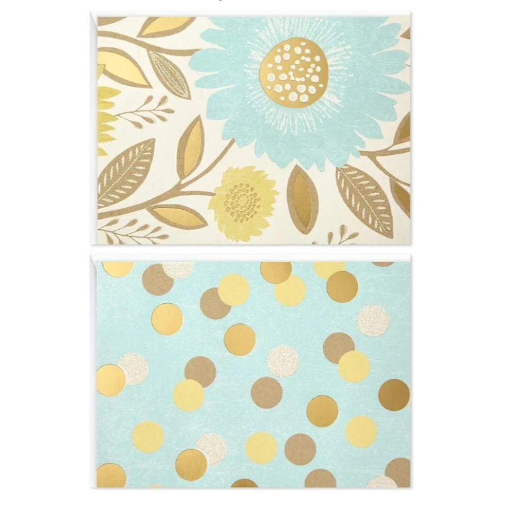 HALLMARK FLORAL DOTS BLANK NOTE CARDS STATIONERY 5☆ NWT $34.95 - LIMITED SPECIAL